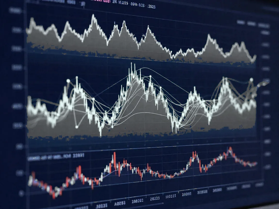 Automated data analysis illustration across multiple charts