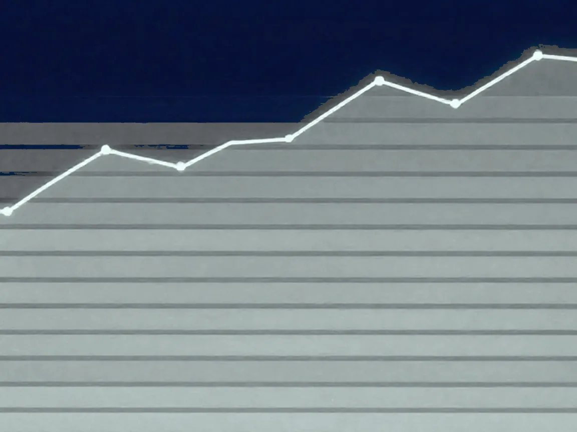 Profit tracking illustration — rising bar chart with balance and percentage return